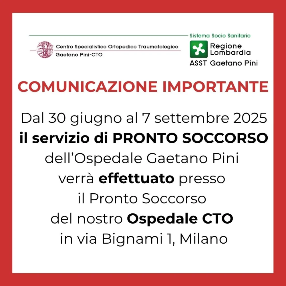 Pronto Soccorso • Traumatologia d'Urgenza | Istituto Ortopedico Gaetano Pini - 2